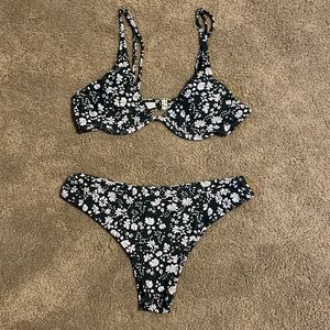Green flower zaful bikini size medium